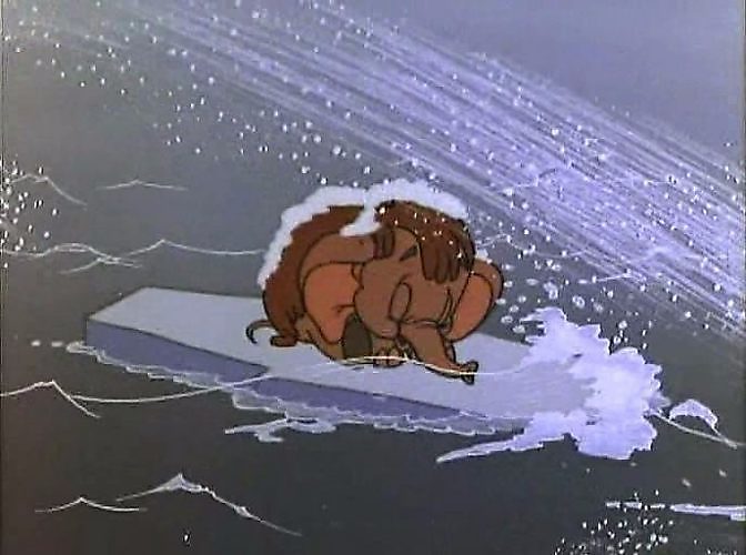 Рисунок мамонтенок на льдине