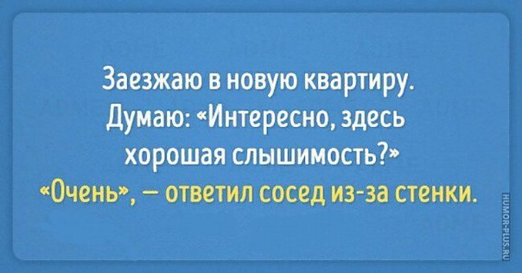 Думай квартиры. Интересно здесь хорошая слышимость. Анекдот про слышимость в квартире. Анекдот про соседей и слышимость. Шутки про слышимость в квартире.