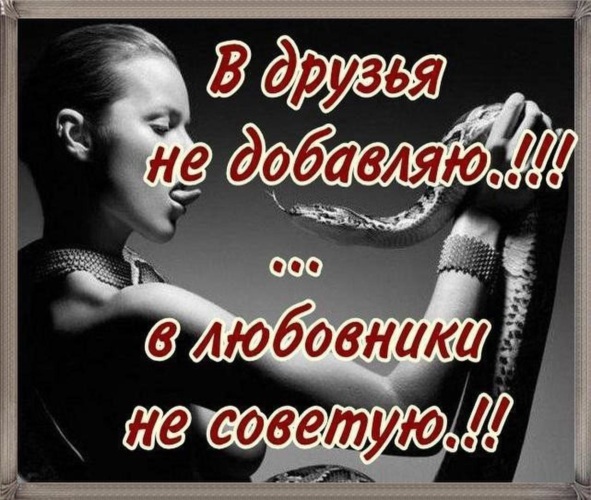 Друзьям дружбу, картинка в друзья не принимаю