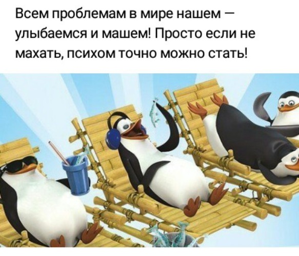 Не машут. Улыбаемся и машем пингвины. Всем проблемам нашим улыбаемся и машем. Всем проблемам в жизни нашей улыбаемся и машем. Картина улыбаемся и машем.