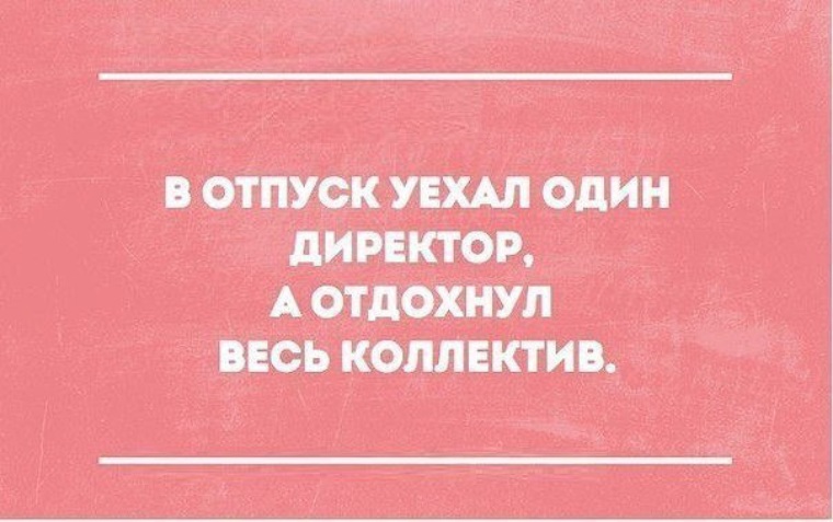 Тогда два. В отпуск уехал один начальник а отдохнул весь коллектив. Начальник в отпуске отдохнул весь. Начальник ушел в отпуск отдохнул весь коллектив. Директор уехал в отпуск.