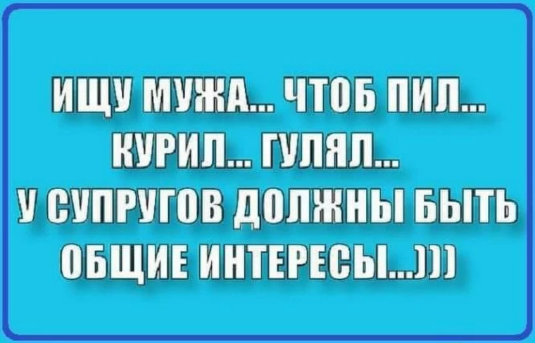 Чтобы мужик не пил. Ищу мужа чтобы пил курил гулял. Ищу мужа. Не пил не курил не гулял. Приколы общих интересов.