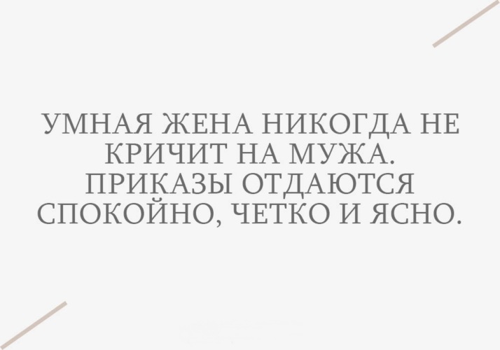 Жена никогда. Умная жена никогда не кричит на мужа. Умная женщина никогда не кричит на мужа приказы отдаются. Умная жена никогда не кричит на мужа,приказы отдаются спокойно. Приказы отдаются четко и спокойно юмор.