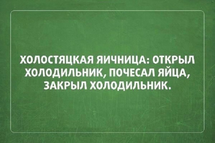 Яичница по холостяцки открыл холодильник