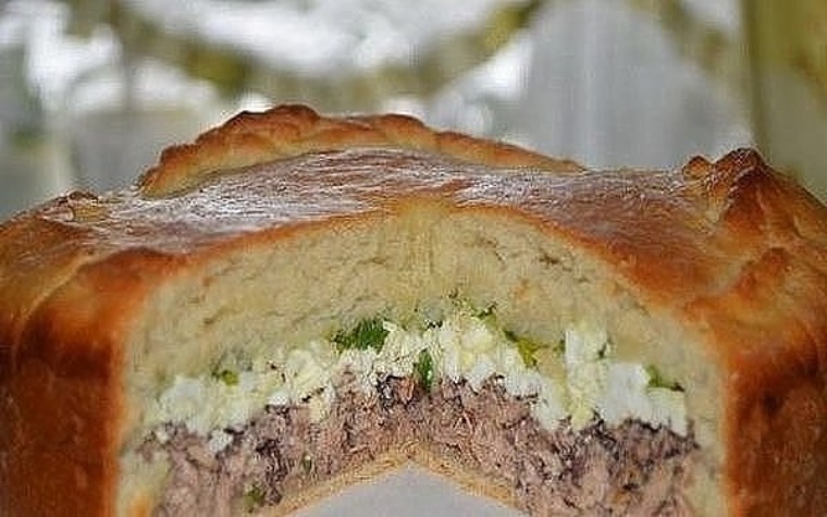 Пирог с зеленым луком от поваренка