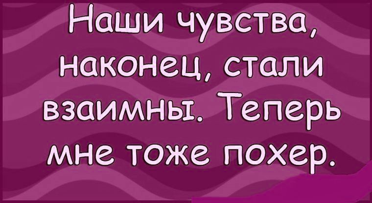 Наконец стало. Наши чувства взаимны. Наконец то наши чувства взаимны. Наши чувства наконец стали взаимны теперь мне. Наконец-то наши чувства стали взаимны теперь мне тоже пофиг.