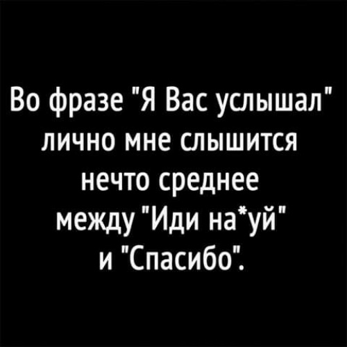 Я вас услышал