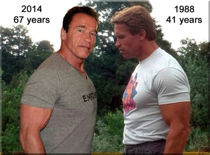 Arnold Schwarzenegger в молодости спина