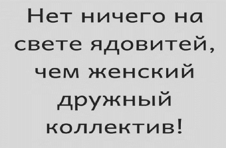 Нет ничего ядовитей на свете чем дружный женский коллектив картинка