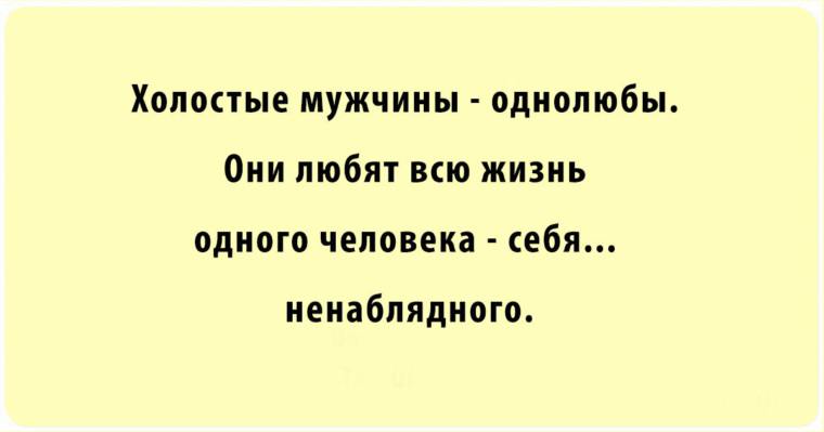 Почему холостой. Холостой мужчина. Смешное про Однолюбов. Мужчина однолюб. Шутка про однолюба.