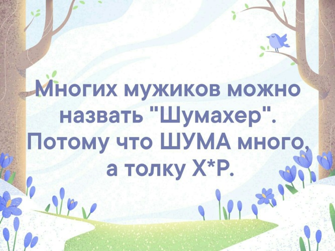 Звону много да толку мало. Шумахер шума много а толку. почти всех мужиков можно называть шумахер шума много.