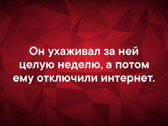 Ц е л е й. Он ухаживал за ней целую неделю а потом отключили интернет. А потом отключили интернет. Он ухаживал за ней целую неделю а потом отключили интернет. Ц е л е й.