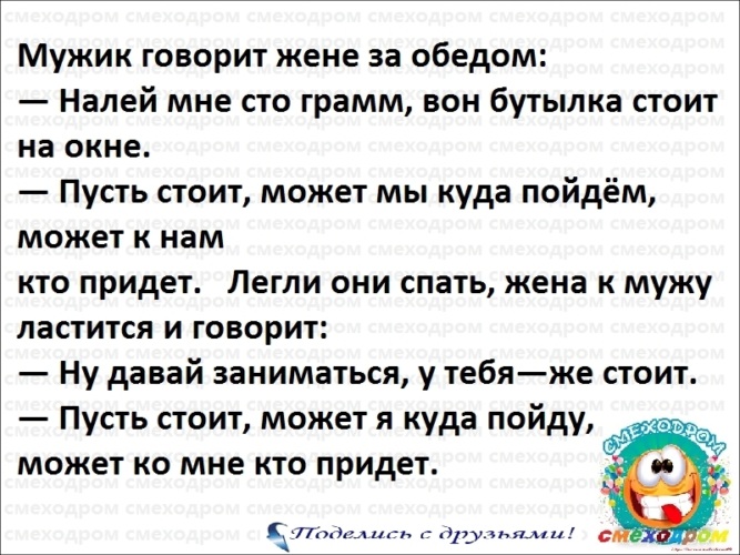 Стой пусть. Обедают анекдот. Пусть стоит прикол. Анекдоты про обед мужу. Анекдот про пусть стоит.