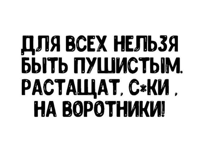 Нельзя быть для всех пушистой растащат на воротники картинка