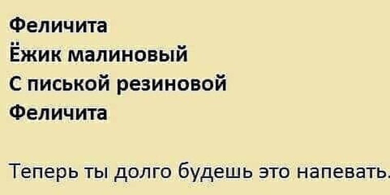 Теперь долго. Феличита Ежик малиновый. Феличита Ежик резиновый. Феличита текст. Феличита прикол.