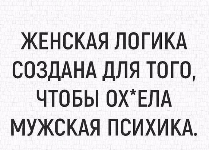 Мужская логика правильная но женская интереснее картинки