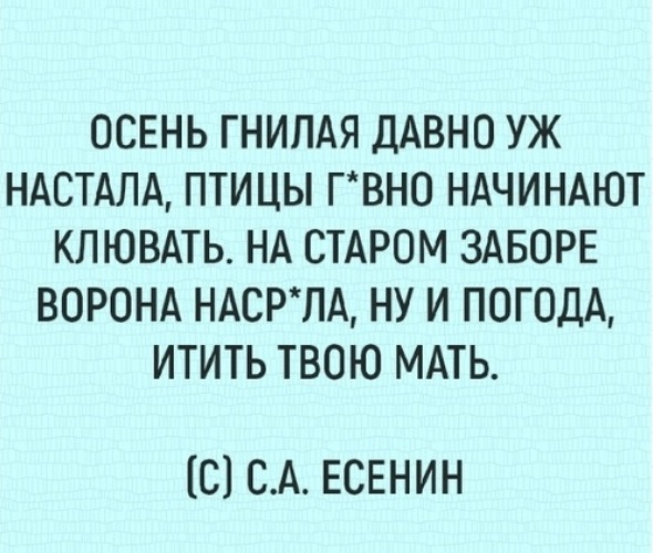 Матерные стихи - Сергей Есенин