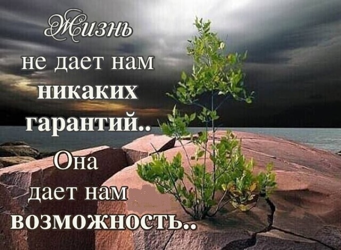 Данная возможность. Жизнь не дает нам никаких гарантий. Жизнь даёт нам возможности. Жизнь не дает нам гарантий она дает нам возможности. Жизнь не дает гарантий она дает возможность.